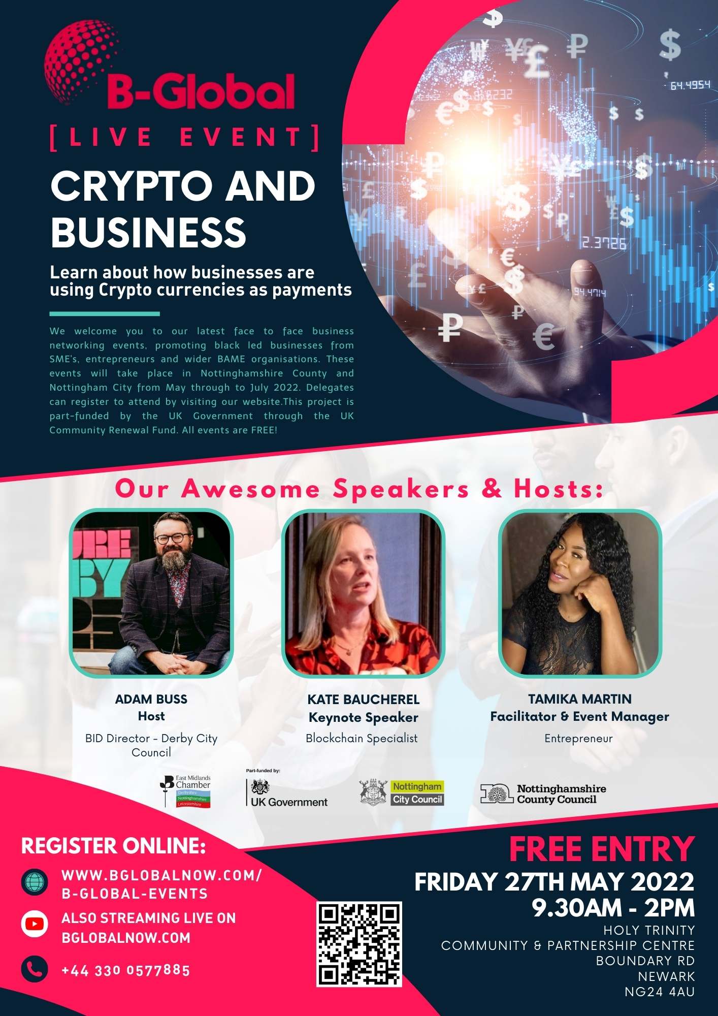 LIVESTREAM EVENT - B-Global - Kate Baucheral - CRYPTO AND BUSINESS B-Global